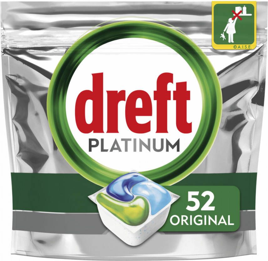 Dreft 4x Platinum All In One Vaatwastabletten Regular 52 stuks online kopen